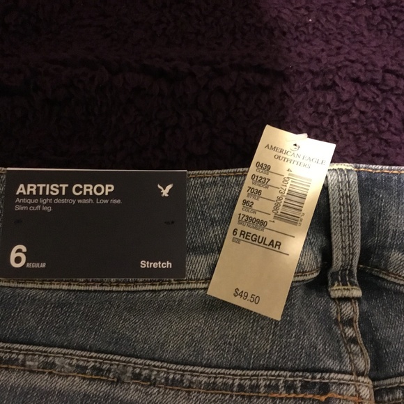 NWT!  American Eagle Artist Crop sz 6 - Picture 3 of 3